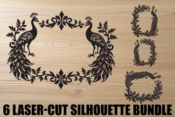 Download Elegant Peacock Laser Cut Set - Premium Bundle