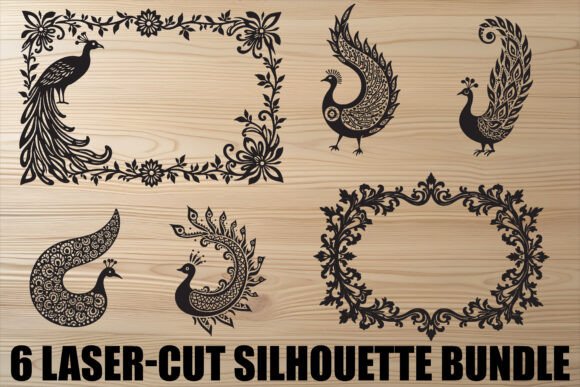 Download Elegant Peacock Laser Cut Set - Premium Bundle